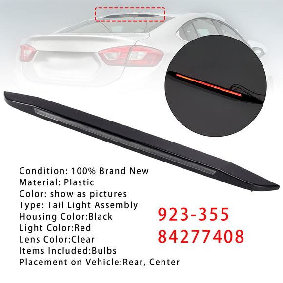 2017-2019 Chevrolet Cruze Sedan kolmas jarruvalolamppu 923-355 84277408