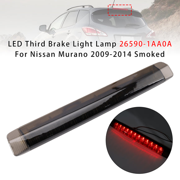 Nissan Murano 2009-2014 Led Third Brake Light Lamp 26590-1AA0A 265901AA0A Smoked Lens