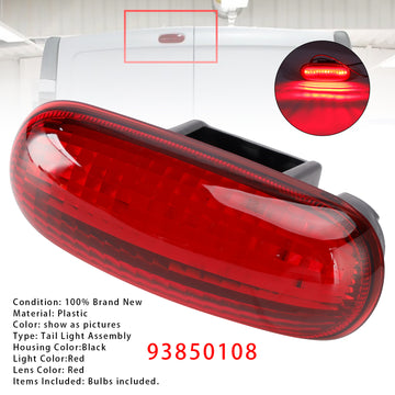 Rear High Level Third Brake Light 93850108 For Vauxhall Vivaro A X83 01-2014 Red - 0