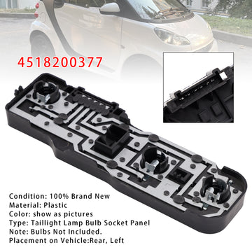 Left Taillight Lamp Bulb Socket Panel 4518200377 For Smart Fortwo 2008-2018 - 0