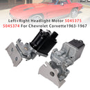 Left+Right Headlight Motor 4912583 5045375 4912582 5045374 For Chevrolet Corvette 1963-1967-2