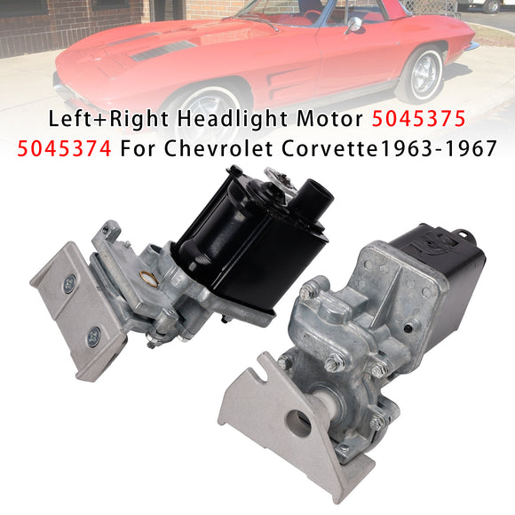 Left+Right Headlight Motor 4912583 5045375 4912582 5045374 For Chevrolet Corvette 1963-1967