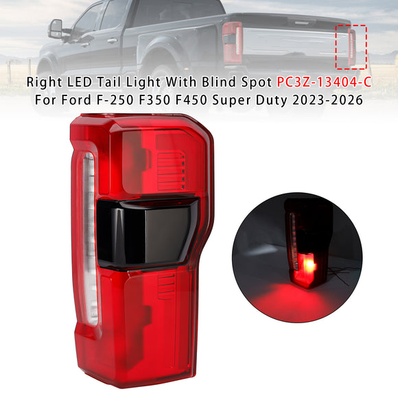 Ford F250 F350 F450 Super Duty 2023-2026 Feu arrière LED droit avec angle mort PC3B-13B504-C PC3Z-13404-C
