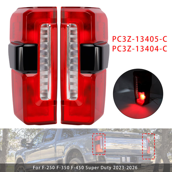 2023-2026 Ford F-250 F350 F450 paire latérale gauche + droite feu arrière LED avec angle mort PC3B-13B505-C PC3B-13B504-C
