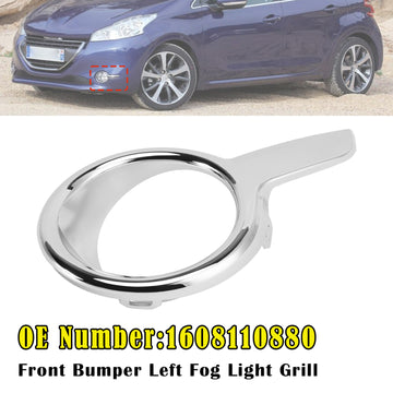 Voorbumper Links Mistlamp Grill 1608110880 Voor Peugeot 208 2012-2015 - 0
