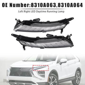 2022-2026 Mitsubishi Eclipse Cross Left + Right Side Pair Front LED DRL Lamp 8310A063 8310A064 - 0