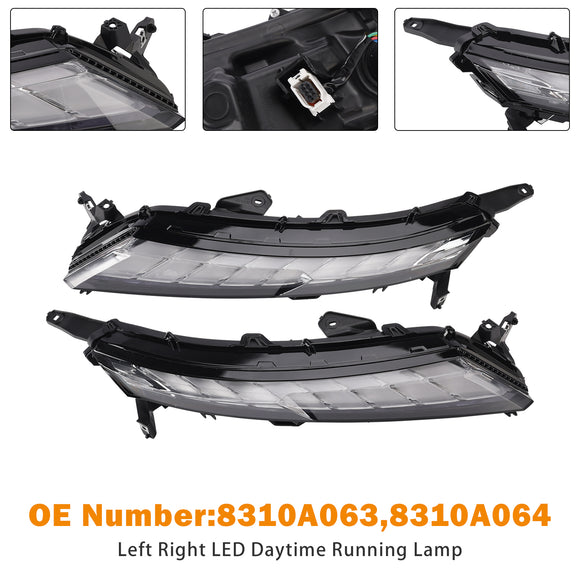 2022–2026 Mitsubishi Eclipse Cross, links + rechts, Paar vorne, LED-Tagfahrlicht, 8310A063, 8310A064