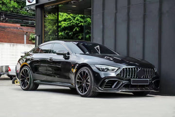 2021-2026 Mercedes Benz AMG GT63 X290 4 PORTES Kit de carrosserie de pare-chocs en fibre de carbone sèche mise à niveau vers Barbus - 0