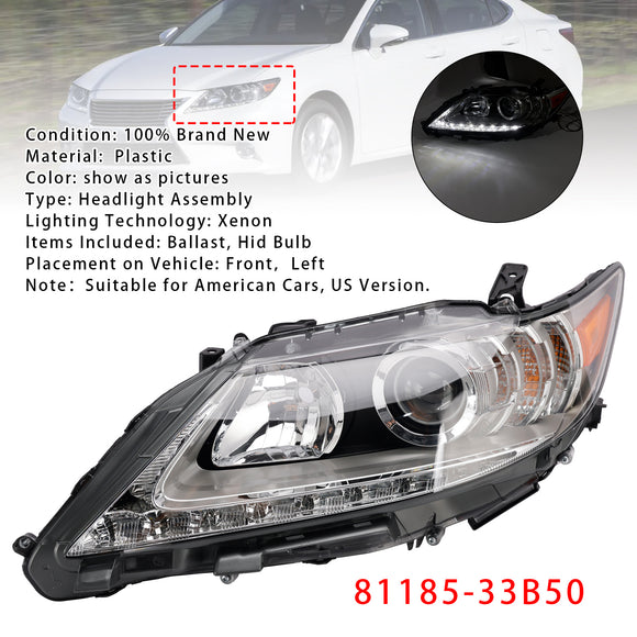 2013-2015 Lexus ES350 ES300H Linker HID-Xenon-Scheinwerfer 81185-33B50