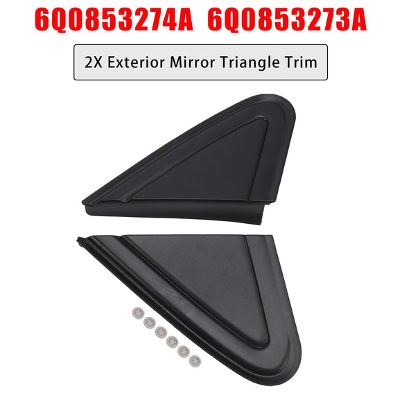 2X embellecedor triangular de espejo Exterior para VW Polo 6Q0853274A 6Q0853273A