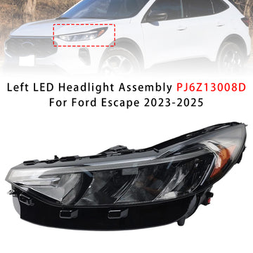 Ford Escape 2023-2025 Vasen LED-ajovalokokoonpano PJ6Z13008D Kuljettajan puoli - 0