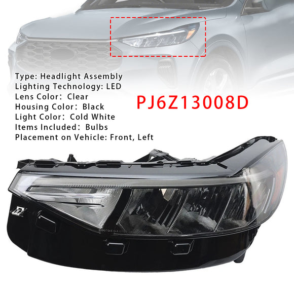 Linke LED-Scheinwerferbaugruppe PJ6Z13008D für Ford Escape 2023–2025