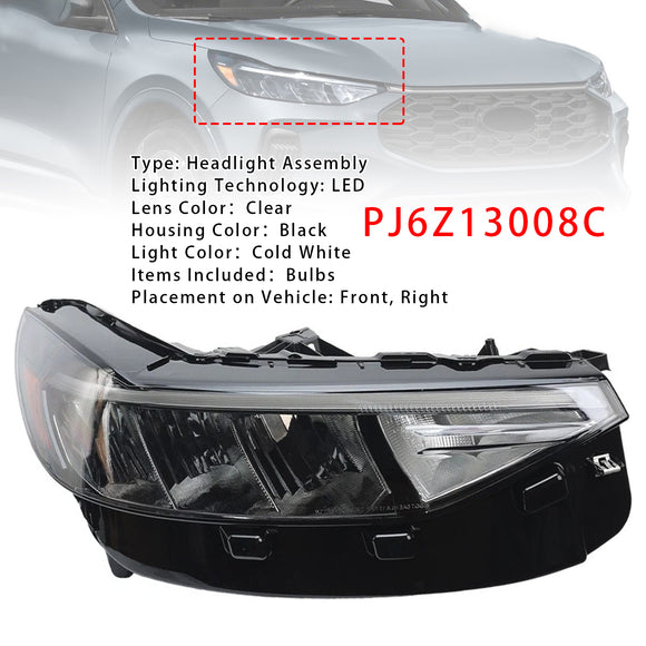 Rechte LED-Scheinwerferbaugruppe PJ6Z13008C für Ford Escape 2023–2025