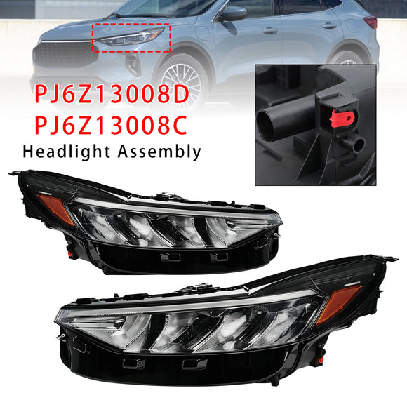 Links + rechts LED-Scheinwerferbaugruppe PJ6Z13008D PJ6Z13008C für Ford Escape 23-2025
