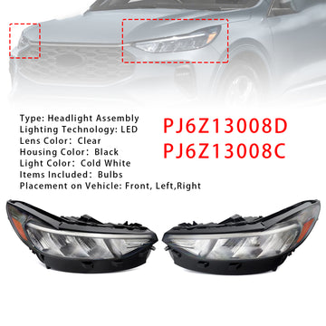 2023-2025 Ford Escape vasen+oikea LED-ajovalokokoonpano PJ6Z13008D PJ6Z13008C - 0