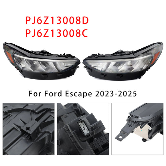 Links + rechts LED-Scheinwerferbaugruppe PJ6Z13008D PJ6Z13008C für Ford Escape 23-2025