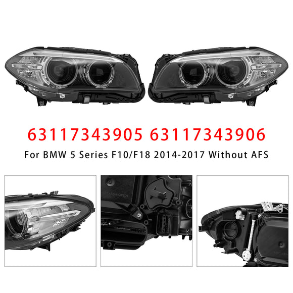 Phare au xénon HID avant gauche + droit sans AFS pour BMW série 5 528i 535i 2014-2017