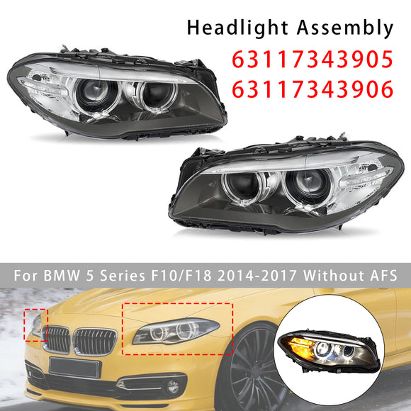 Phare au xénon HID avant gauche + droit sans AFS pour BMW série 5 528i 535i 2014-2017