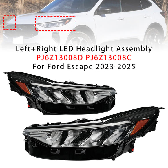 Links + rechts LED-Scheinwerferbaugruppe PJ6Z13008D PJ6Z13008C für Ford Escape 23-2025
