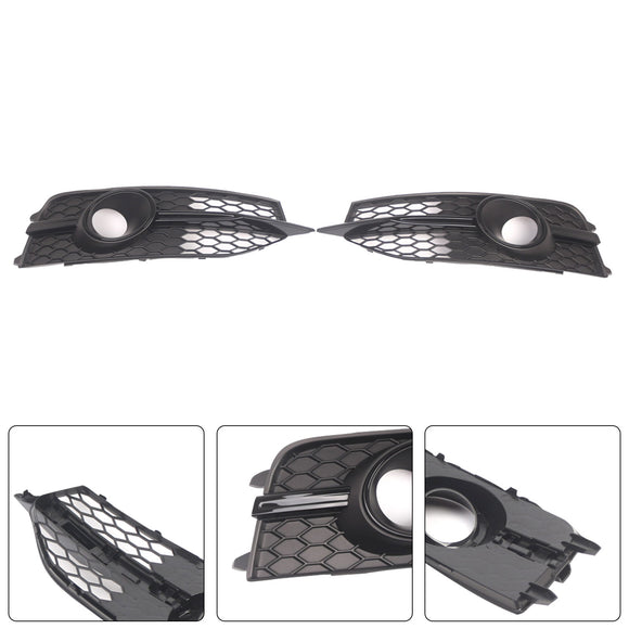 Schwarze Frontstoßstangen-Nebelscheinwerfer-Kühlergrill-Abdeckungsblende für Audi S7 A7 S-Line 2012–2015
