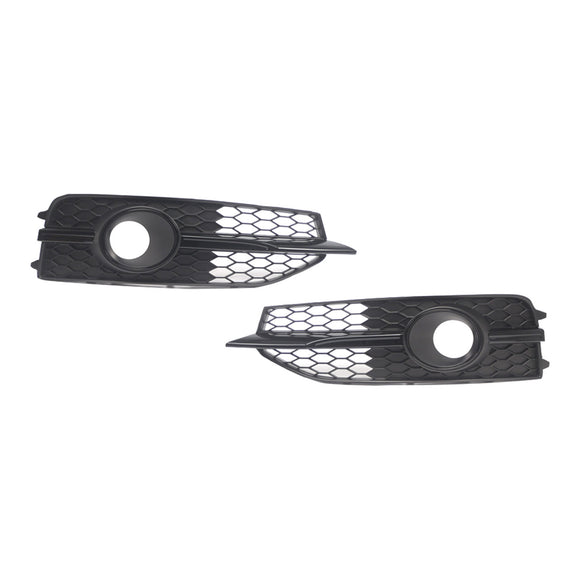 Schwarze Frontstoßstangen-Nebelscheinwerfer-Kühlergrill-Abdeckungsblende für Audi S7 A7 S-Line 2012–2015