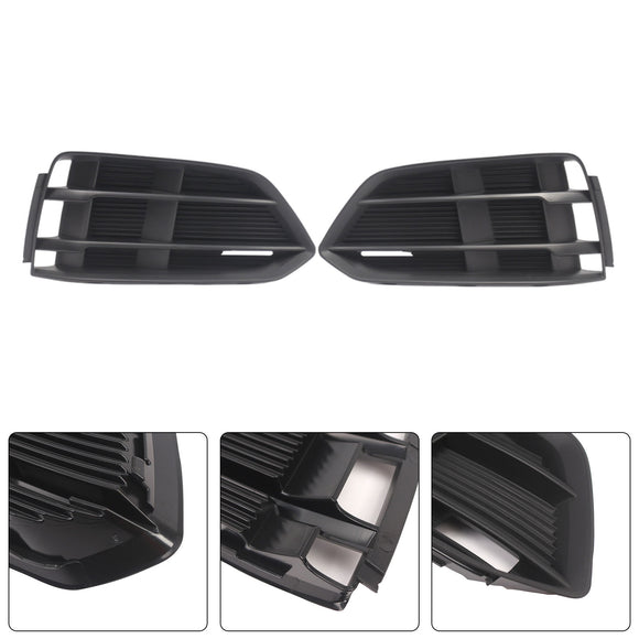 Schwarze Frontstoßstange, Nebelscheinwerfer, Grill, Grillabdeckung, Blende, passend für Audi A5 2017–2019