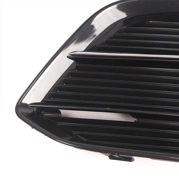 Schwarz/Chrom Frontstoßstange Nebelscheinwerfer Gitterabdeckung Blende passend für Audi A5 2017–2019