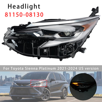 Toyota Sienna 2021-2024 Led-vasen ajovalokokoonpano 81150-08130 8115008130 - 0