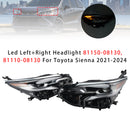 Faro principale sinistro + destro 81150-08130 81110-08130 per Toyota Sienna 2021-2024-1