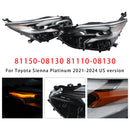 Faro principale sinistro + destro 81150-08130 81110-08130 per Toyota Sienna 2021-2024-6
