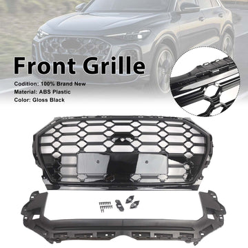 RSQ5 Style Front Honeycomb Mesh Grille Grill Fit Audi Q5 SQ5 2021-2025