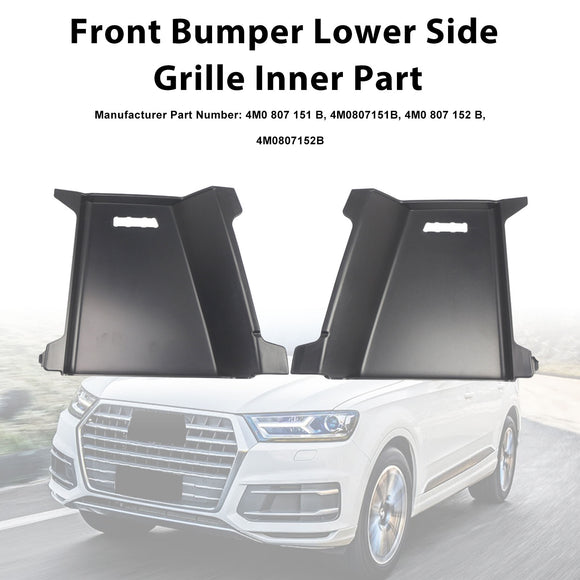 2PCS Frontstoßstangengitter Innenteil 4M0807151B Passend für Audi Q7 S-Line 2016-2019