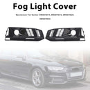 Calandre de phare antibrouillard noire pour pare-choc avant, 2 pièces, compatible avec Audi A4 B9 S4 2016 – 2019-3