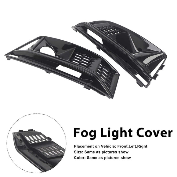 Calandre de phare antibrouillard noire pour pare-choc avant, 2 pièces, compatible avec Audi A4 B9 S4 2016 – 2019