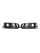Calandre de phare antibrouillard noire pour pare-choc avant, 2 pièces, compatible avec Audi A4 B9 S4 2016 – 2019-13