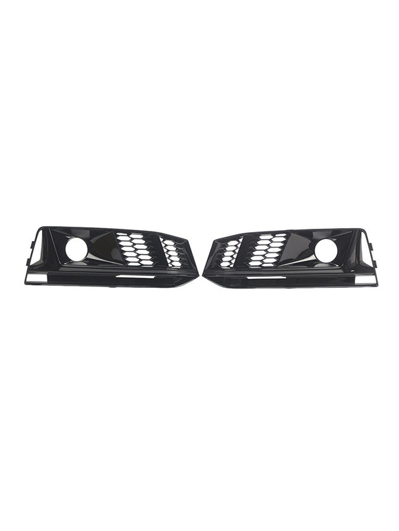 Calandre de phare antibrouillard noire pour pare-choc avant, 2 pièces, compatible avec Audi A4 B9 S4 2016 – 2019