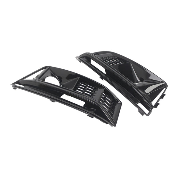 Calandre de phare antibrouillard noire pour pare-choc avant, 2 pièces, compatible avec Audi A4 B9 S4 2016 – 2019