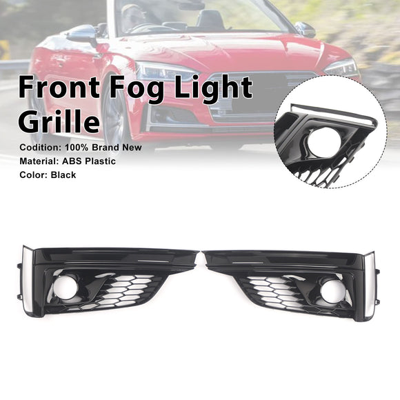 Couverture de calandre de phare antibrouillard pour pare-choc avant, 2 pièces, pour Audi A5 S5 s-line 2018 – 2019