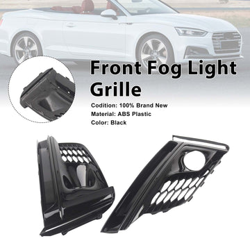 2 Stuks Voorbumper Mistlamp Grille Cover Fit Audi A5 S5 S-Lijn 2018-2019 - 0