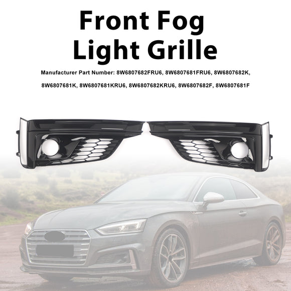 Couverture de calandre de phare antibrouillard pour pare-choc avant, 2 pièces, pour Audi A5 S5 s-line 2018 – 2019
