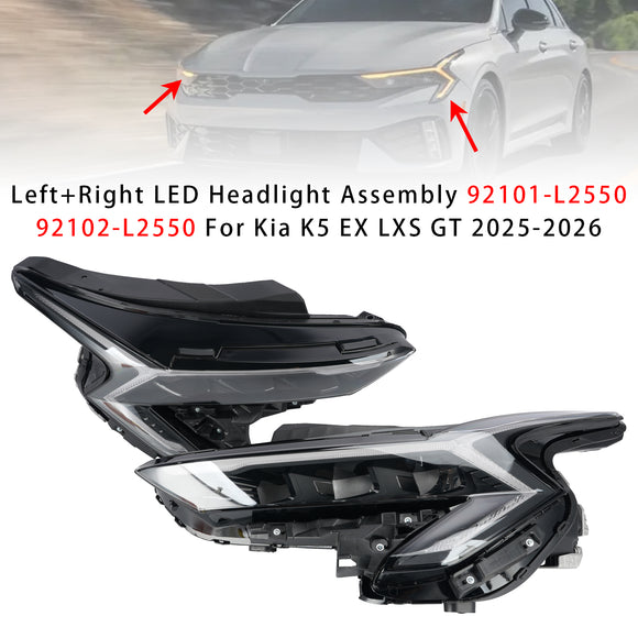 Linke + rechte LED-Scheinwerferbaugruppe für Kia K5 EX LXS GT 2025–2026
