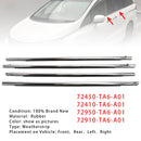 2015-2020 Honda Odyssey 4 pezzi guarnizione per finestrino auto cromata 72450-TA6-A01 72410-TA6-A01-5