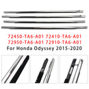 2015-2020 Honda Odyssey 4 pezzi guarnizione per finestrino auto cromata 72450-TA6-A01 72410-TA6-A01-6