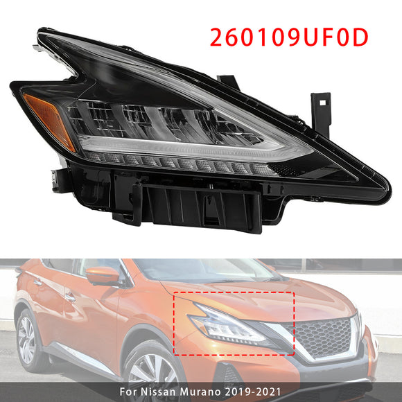 Right LED Head Light 260109UF0D For Nissan Murano 2019-2021