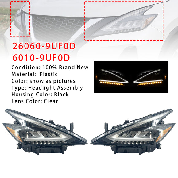 Left+Right LED Head Light 26060-9UF0D 26010-9UF0D For Nissan Murano 2019-2021