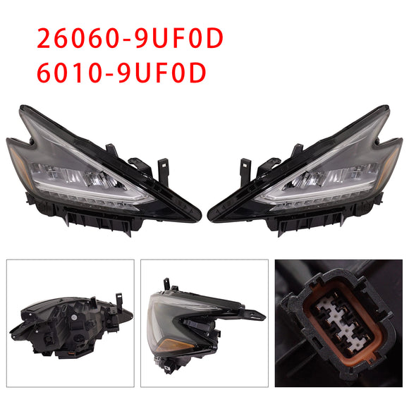 Left+Right LED Head Light 26060-9UF0D 26010-9UF0D For Nissan Murano 2019-2021