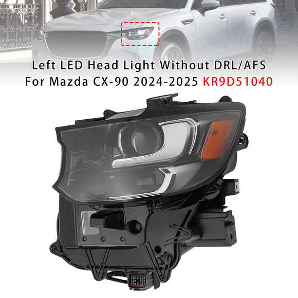Faro anteriore sinistro a LED senza DRL/AFS per Mazda CX-90 2024-2025 KR9D51040