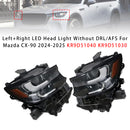 Left+Right LED Head Light Without DRL/AFS For Mazda CX-90 2024-2025 KR9D51040-1