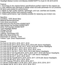 Scheinwerfer-Vorschaltgerät-Steuergerät-Modul 4G0907397P für Audi A1 8X 2015–2018-13