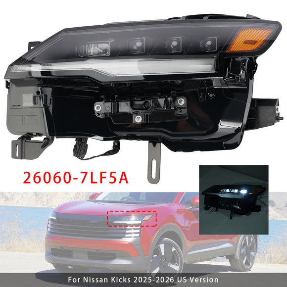 Faro LED sinistro 26060-7LF5A per Nissan Kicks 2025-2026